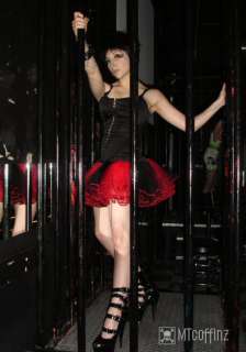 Red Black Rockabilly Striped Ballet TuTu Tulle Skirt  