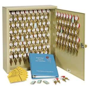   Locking Two Tag Cabinet, 120 key, Welded Steel, Sand, 16 1/2 x 5 x 20