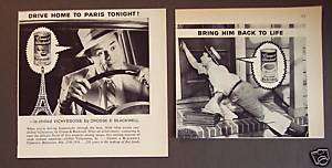 1956 Crosse & Blackwell Soups 2 vintage print ads  