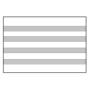   Porcelain MarkerBoard with Music Staff Lines: Office Products