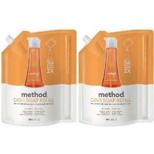   Method Pump Dish Soap Refill, Clementine, 36 oz 2 pack: Kitchen