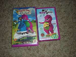 Barney VHS Tape Tapes More Barney Songs Rhme Time Rhythm ActiMates 