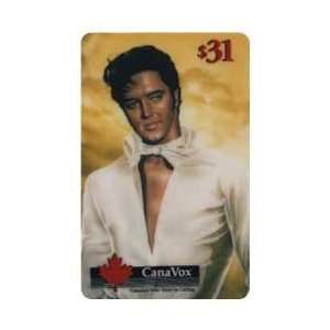   Phone Card $31. Heavenly Elvis Dressed in White   Gold Background