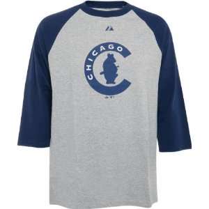 Chicago Cubs Cooperstown 1908 Logo 3/4 Sleeve Raglan Shirt:  