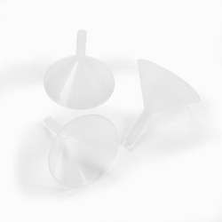 Lot of 12 Small Clear Plastic Funnels Perfume Craft Spice 