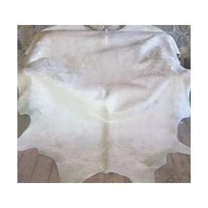  Natural Cowhide Solid Off White