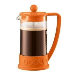  Brazil 12 oz. 3 Cup French Press Coffeemaker in Orange 