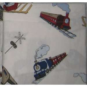  Trains Flannel Twin Sheet Set