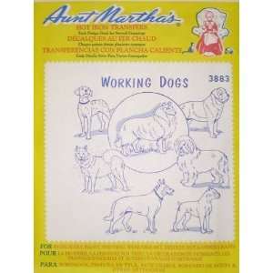  Aunt Marthas Hot Iron Transfers 3883 Working Dogs: Arts 
