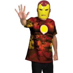 Lets Party By Disguise Inc Iron Man Shirt And Mask Adult Costume / Red 