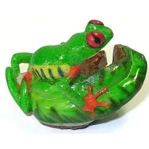  Red Eye Tree Frog Tagua Carving: Home & Kitchen