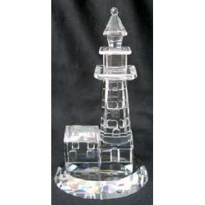  New Handmade Crystal Glass Lighthouse Figurine: Kitchen 