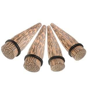Two pairs of 11/16 inch 18mm and 3/4 inch 20mm Tapers  Palm Wood Ear 