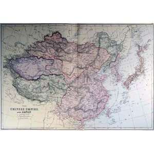    Blackie 1882 Antique Map of China & Japan