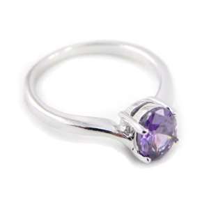  Ring silver Unique amethyst.   Taille 56 Jewelry
