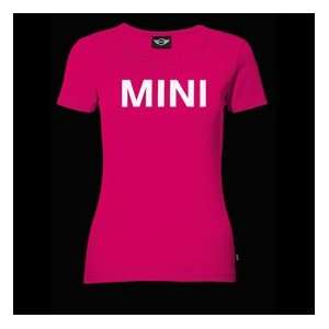   MINI Cooper Ladies MINI Wordmark T Shirt   PINK   X LARGE: Automotive