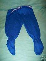 Boys Blue Pj Pajama Bottoms with Feet, 12 Months S  