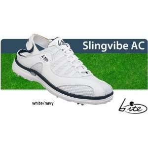  Slingvibe Womens Bite Golf Shoes (Color=White/Navy   9928a 