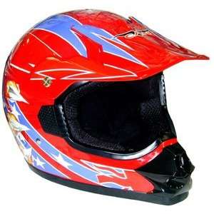   : Xlarge Dot Red Blue Adult Mx Dirt Bike Motocross Helmet: Automotive