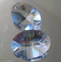 Swarovski Crystal 2 Oval Prism Pendants, 32% leaded  