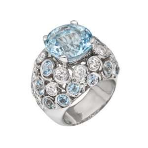  Gumuchian Aquamarine Bubble Ring with Diamond Jewelry