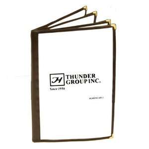  Menu Covers, 4 Page Book Fold, 8 1/2 x 14, Brown, Case of 