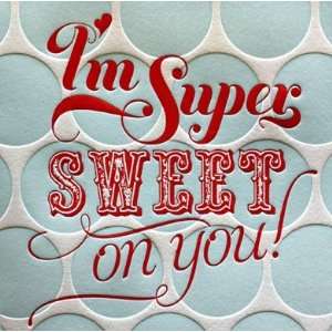  super sweet letterpress love greeting card NEW!: Health 