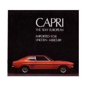    1971 MERCURY CAPRI Sales Brochure Literature Book: Automotive