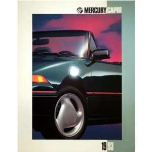    1993 MERCURY CAPRI Sales Brochure Literature Book: Automotive