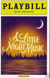 LITTLE NIGHT MUSIC BROADWAY PLAYBILL  ELAINE STRITCH  