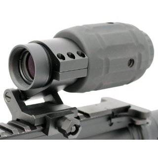  TMS Tactical 3x Magnifier Scope with Quick Flip Mount for 
