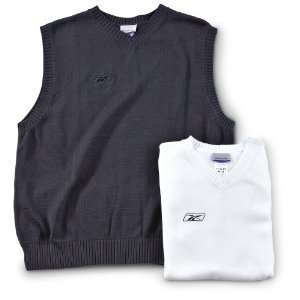  2   Pk. Reebok Sweater Vests 1 Graphite / 1 White Sports 