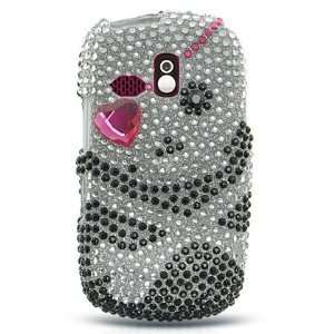  Sparkling Skull with Pink Eye Patch Full Diamond 