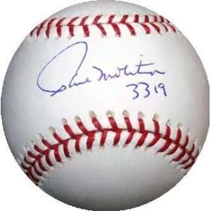  Signed Paul Molitor Baseball   with 3319 Inscription 