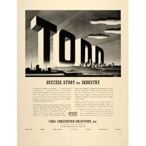  1939 Ad Todd Combustion Equipment Shipping Rolf Klep NY 