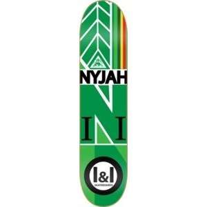  I&I Nyjah Huston Green Skateboard Deck   7.5 x 32 