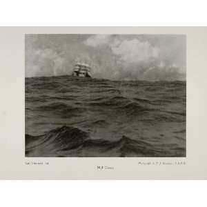   Ship Sails Ocean F. J. Mortimer NICE   Original Print: Home & Kitchen