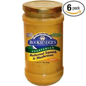 Bookbinder Butternut Soup, Squash and Mushroom, 15 Ounce Glass Bottle 