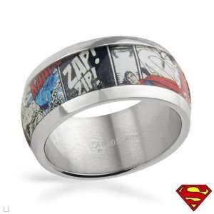 Superman Stainless Steel Unisex Ring. Ring Size 9. Total Item weight 7 