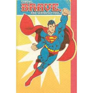 Greeting Card Fathers Day Superman Strong Brave and Seriously Cool