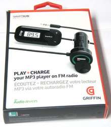 GRIFFIN ITRIP UNIVERSAL PLUS FM TRANSMITTER AUX IN CHARGER  PLAYER 