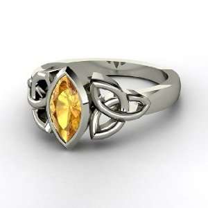  Caitlin Ring, Sterling Silver Ring with Citrine Jewelry