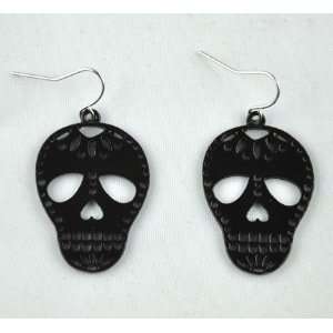 Sugar Skull Earrings Muertos Day Dead Goth Halloween
