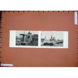  1887 Italian Ship Suez Canal Steam Digger Manchester