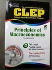 CLEP Test REA Principles of Macroeconomics Richard Sattora Book w/ CD 