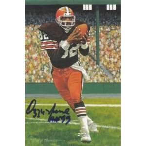  Ozzie Newsome Autographed Cleveland Browns Goal Line 