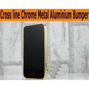 cross line pro chrome metal aluminium bumper cover case for i phone 4 