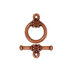 TierraCast Antique Copper (plated) Large Leaf Toggle Clasp 22x16mm, 25 