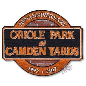   Baltimore Orioles Oriole Park at Camden Yards 20th Anniversary Patch