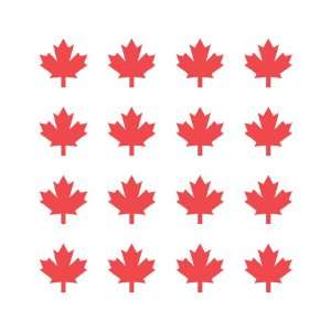  (16) Canada Maple Leaf Vinyl Decal Sticker 1x1 